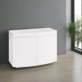 Fabian 2 Door White Sideboard with LED Light - Pendle Village Furniture