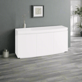 Fabian 3 Door White Sideboard with LED Light - Pendle Village Furniture