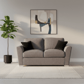 Fargo Charcoal Grey Fabric Upholstered 2 Seater Sofa