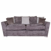 Fargo Kingston Grey Fabric Upholstered 3 Seater Sofa - Pendle Village Furniture