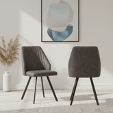 Federic Distressed PU Leather Dining Chairs – Set of 4