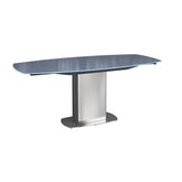 Flow Swivel Grey Glass Extending Dining Table - Pendle Village Furniture