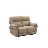 Foster Latte Leather Electric Reclining 2 Seater Sofa - Pendle Village Furniture