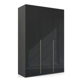 Rauch Frans 151cm Black Glass 3 Door Wardrobe - Pendle Village Furniture