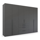 Frans 300cm Decor 6 Door Wardrobe With Drawers - Pendle Village Furniture