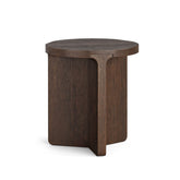 Saint Amond Dark Wood Round Side Table - Pendle Village Furniture