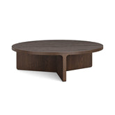 Saint Amond Dark Wood Large Round Coffee Table - Pendle Village Furniture