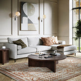 Saint Amond Dark Wood Large Round Coffee Table - Pendle Village Furniture