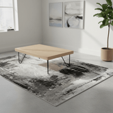 Galleria Modern Abstract Charcoal Grey Rug