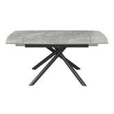 Georgio Matte Grey 120 - 180cm Ceramic Extending Dining Table - Pendle Village Furniture