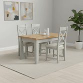Gloucester 1.2M Small Extending Dining Table with 4 Chairs