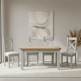 Gloucester 1.4M Small Extending Dining Table with 4 Chairs
