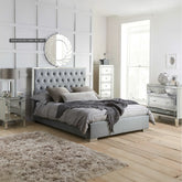 Gloucester Grey Fabric Upholstered Bed Frame - Pendle Village Furniture