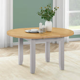 Gloucester 1.1M Round Extending Dining Table with 4 Chairs - Pendle Village Furniture