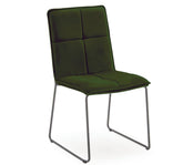 Set of 4 Green Velvet Dining Chairs - Pendle Village Furniture