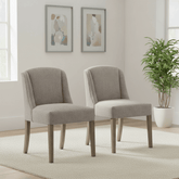Whitby Woven Taupe Dining Chair – Set of 2