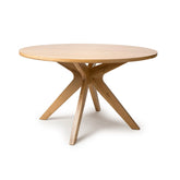Armande 130cm Round Oak Veneer Dining Table - Pendle Village Furniture