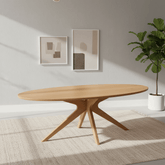 Armande Oval Oak Veneer Dining Table – 200cm