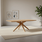 Armande Rectangular Oak Veneer Dining Table – 200cm