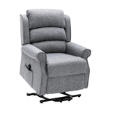 Hampshire Grey Fabric Dual Motor Riser Recliner Chair - Pendle Village Furniture