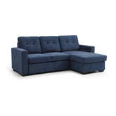 Hampshire Natural Textured Weave Fabric Corner Sofa Bed - Pendle Village Furniture