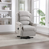 Hampshire Linen Fabric Dual Motor Riser Recliner Chair - Pendle Village Furniture