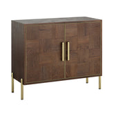 Hemingway Mahogany Oak and Gold 2 Door Sideboard - Pendle Village Furniture