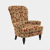 Elgar Tetrad Highback Chair in Enigma Claret Fabric - Pendle Village Furniture