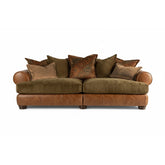 Horatio Sierra Tan Leather & Vancouver Olive Fabric Sofa Collection