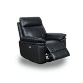 Horizon Electric Reclining Armchair – Dark Grey or Black Leather - Pendle Village Furniture