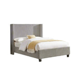 Howe Natural Upholstered Bed With Wingback Headboard - Pendle Village Furniture