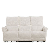 Jenson Biscuit Fabric 3 Seater Power Recliner Sofa - Pendle Village Furniture