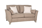 Elias 2 Seater Biscuit Fabric Upholstered Sofa - Pendle Village Furniture