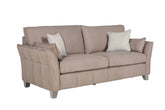 Elias 3 Seater Biscuit Fabric Upholstered Sofa - Pendle Village Furniture