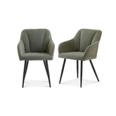 Jade Mint Green Fabric Dining Armchair – Set of 4 - Pendle Village Furniture