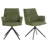 Jaxon Set of 4 Rust Fabric Swivel Dining Armchairs - Pendle Village Furniture