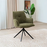 Jaxon Set of 4 Rust Fabric Swivel Dining Armchairs - Pendle Village Furniture