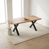 Jupiter Acacia Live Edge 180cm Dining Table with X Leg Base