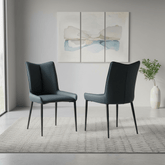 Kabana Teal Faux Leather Dining Chair – Set of 4