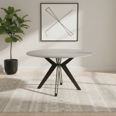 Falcon 130cm Grey Sintered Stone Round Dining Table