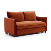 Claire Plush Velvet Burnt Orange Sofa Bed - Pendle Village Furniture
