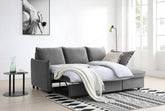 Claire Grey Velvet Fabric Corner Sofa Bed - Pendle Village Furniture