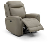 Bentley Taupe Leather Electric Recliner Arm Chair - Pendle Village Furniture