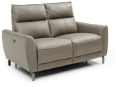 Brooklyn 2 Seater Taupe Leather Electric Recliner Sofa - Pendle Village Furniture