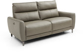 Brooklyn 3 Seater Taupe Leather Electric Recliner Sofa - Pendle Village Furniture