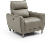 Brooklyn Taupe Leather Electric Recliner Chair - Pendle Village Furniture
