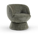 Daisy Olive Chenille Fabric Swivel Chair - Pendle Village Furniture