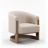 Nox Natural Linen Mix Accent Chair - Pendle Village Furniture