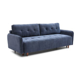 Jaxx Navy Chenille 3 Seater Sofabed - Pendle Village Furniture