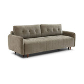 Jaxx Washed Olive Chenille 3 Seater Sofabed - Pendle Village Furniture